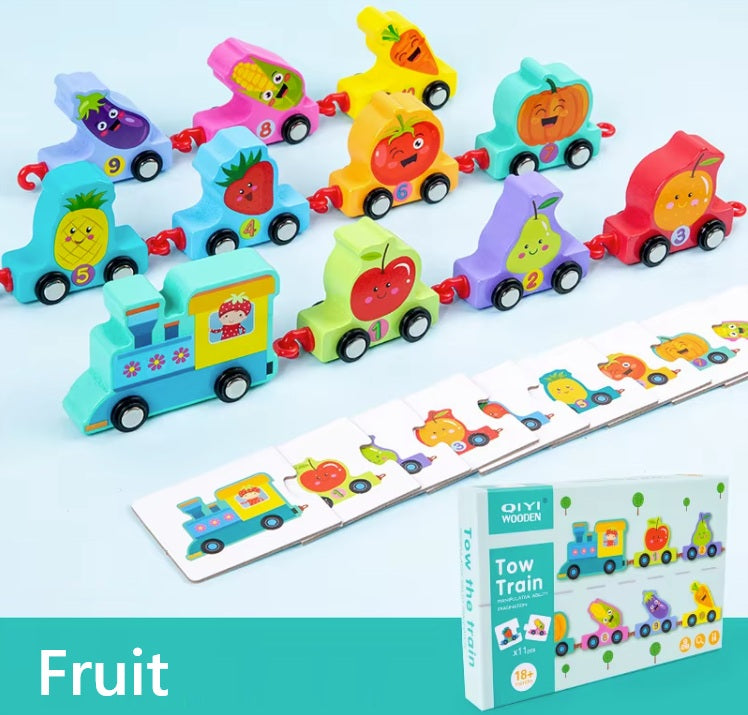 Wooden Train Set Fruit
