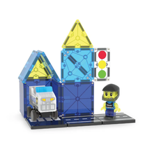 Load image into Gallery viewer, Magna Tiles Police Patrol 20pc magnetic tiles