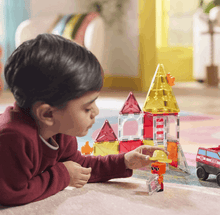 Load image into Gallery viewer, Magna Tiles Fire Rescue 27pc magnetic tiles