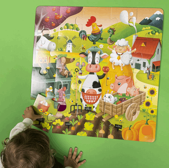 EurekaKids Eco Farm Textures Puzzle 20pc puzzle