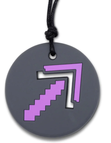 Jellystone Designs Arrow Chew Pendant Grey Purple Sensory