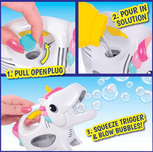 Load image into Gallery viewer, MAXX Bubbles Handheld Unicorn Bubbler bubble blower