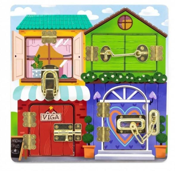 Viga Toys Lock & Latch House Learning Aid