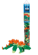 Load image into Gallery viewer, Plus-Plus 100pc Tubes Assorted Stegosaurus Construction