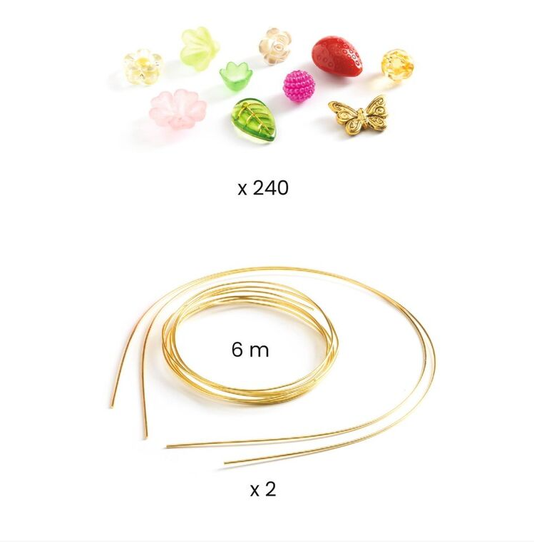 Djeco Duo of Pink Bead Kit Tiaras