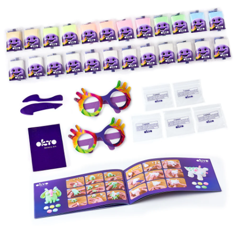 Okto Sensory Art 24 Colours Air Clay Creativity Set White & Pastel Art & Craft Kits
