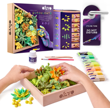 Load image into Gallery viewer, Okto Wood & Craft DIY Succulents Energy 21cm x 21cm Art & Craft Kits