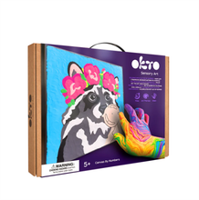 Load image into Gallery viewer, Okto Raccoon Coloring With Clay Set 29cm X 29cm

