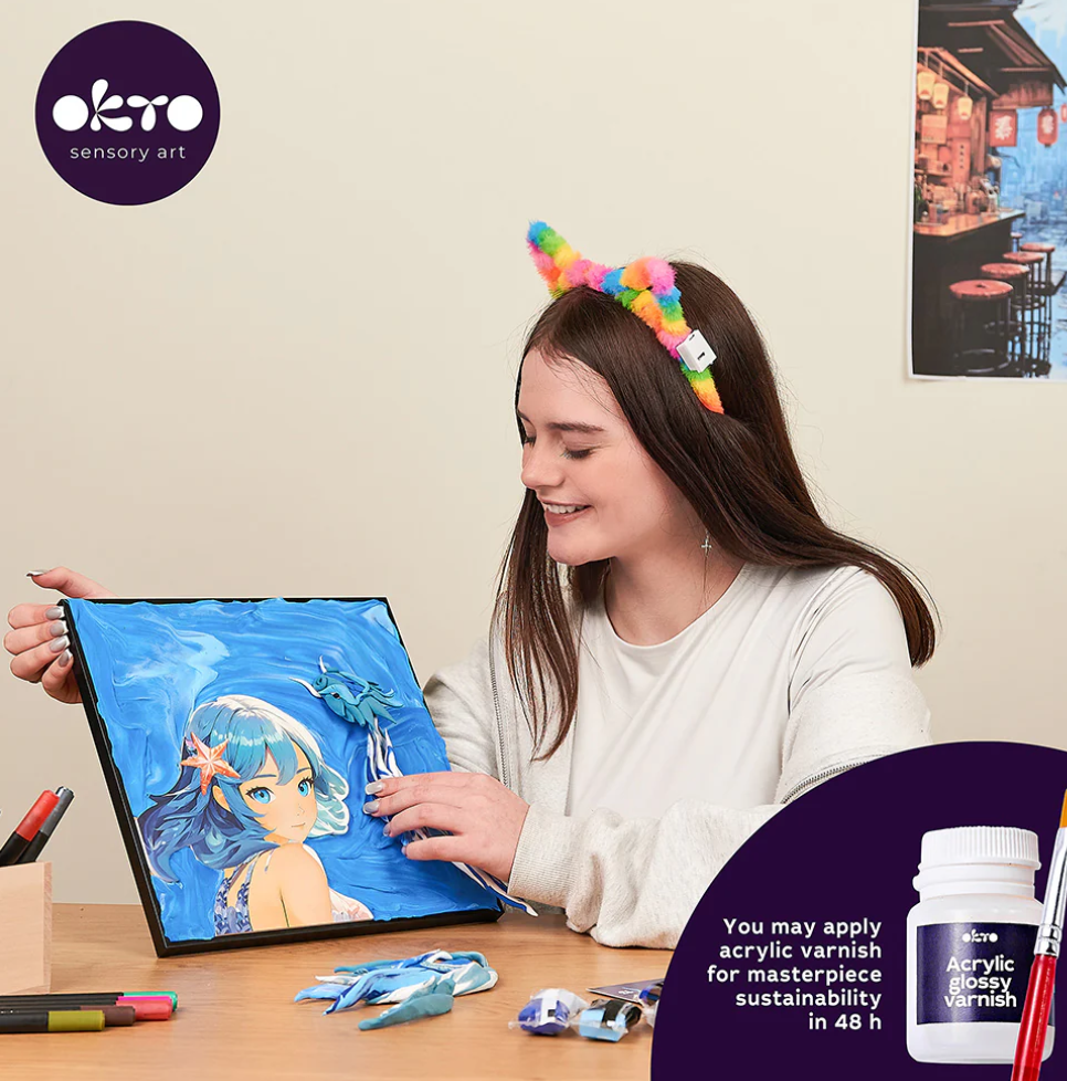 Okto Sensory Art DIY 3D Painting Manga WATER 30cm x 40cm