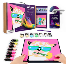 Load image into Gallery viewer, Okto Sensory Art LLAMA Colouring with Clay 29cmx29cm