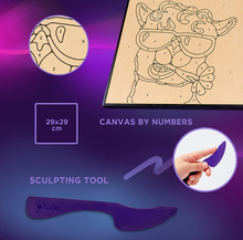 Load image into Gallery viewer, Okto Sensory Art LLAMA Colouring with Clay 29cmx29cm