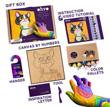 Load image into Gallery viewer, Okto Sensory Art CAT Colouring With Clay 29cmx29cm