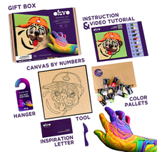 Load image into Gallery viewer, Okto Sensory Art PUG Colouring with Clay 29cmx29cm