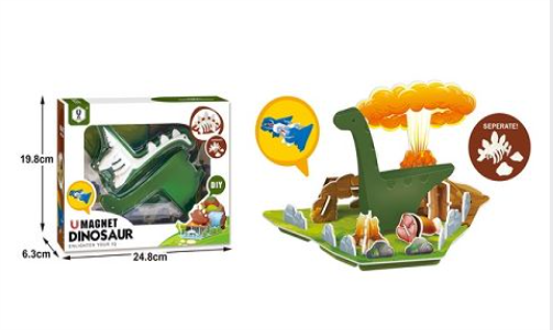 Magnetic Dinosaur Playset Diplodocus magnetic toy