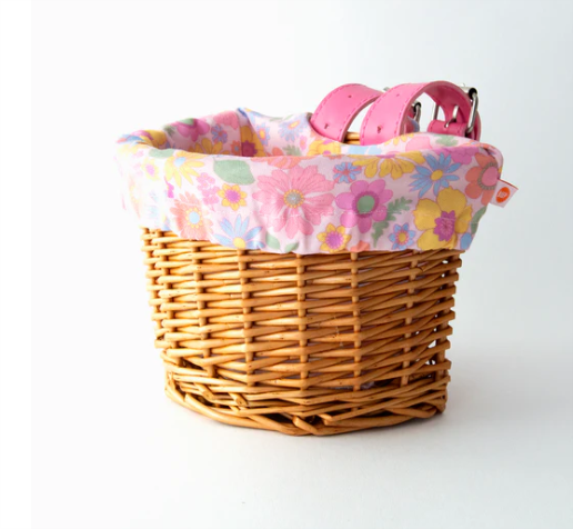 BEEP Bike & Scooter Wicker Baskets with Liner Flower bike basket