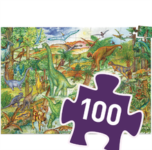 Load image into Gallery viewer, Dinosaurs 100pc Observation Puzzle & Booklet puzzle