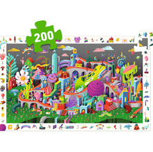 Load image into Gallery viewer, Djeco Crazy Town 200pc Observation Puzzle Puzzle