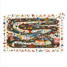 Load image into Gallery viewer, Djeco Car Rally 54pc Observation Puzzle Puzzle
