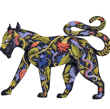 Load image into Gallery viewer, Djeco Panther Shaped 150pc Art Puzzle puzzle