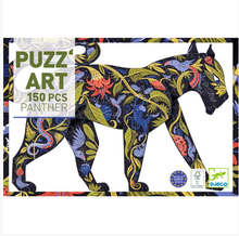 Load image into Gallery viewer, Djeco Panther Shaped 150pc Art Puzzle puzzle