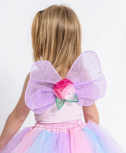 Dress Up Flower Fairy Wings Purple Costume
