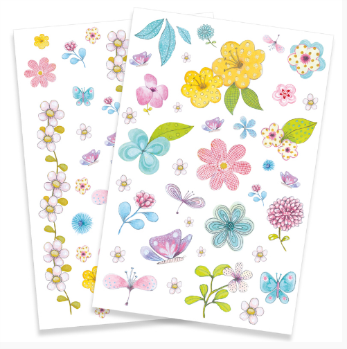 Djeco Temporary Tattoos Fair Flowers of Field tattoo stickers