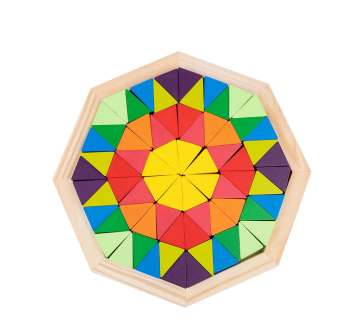 Wooden Pattern Puzzle Diamond 72pcs Puzzle