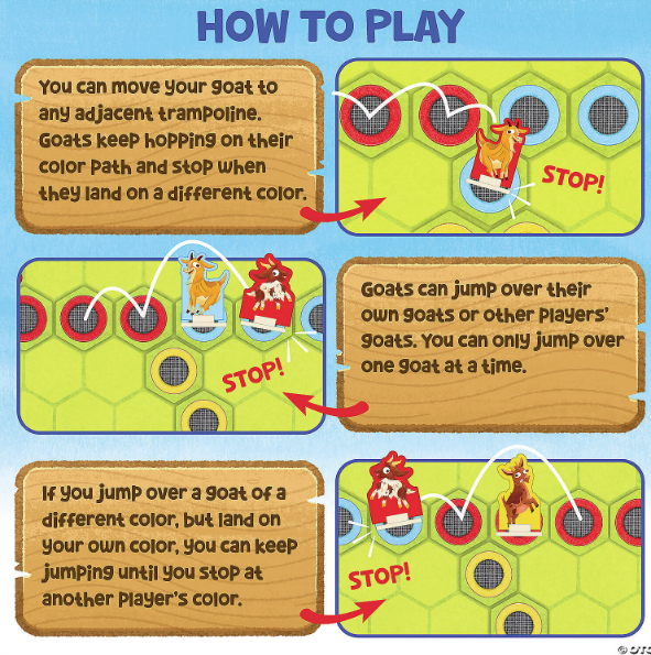 Peaceable Kingdom Bouncin' Billy Goats Board Game