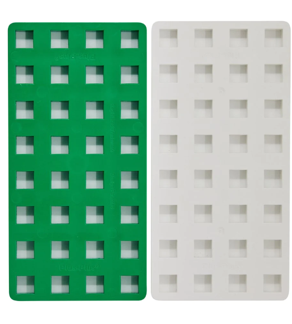 Plus-Plus BIG Baseplate White & Green Construction