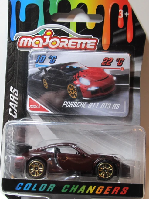 Majorette Limited Edition Colour Changing Car Porsche 911 GT3 RS toy car