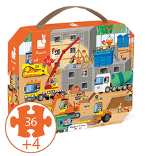 Load image into Gallery viewer, Janod Construction Puzzle 36pc Puzzle