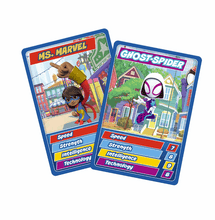 Load image into Gallery viewer, Top Trumps Juniors Marvel Spidey and his Amazing Friends card games