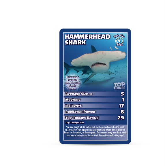 Top Trumps Sharks card games
