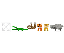 Load image into Gallery viewer, Magna Tiles Jungle Animals 25pc Set Construction