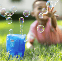 Load image into Gallery viewer, MAXX Bubbles Super Bubble Jet Blue bubble blower