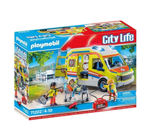 Load image into Gallery viewer, Playmobil Ambulance with Lights and Sound 71202