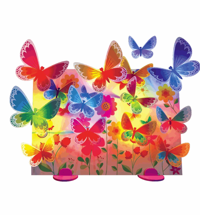 4M Kidzmaker 3D Glow Butterfly Canvas Art & Craft Kits