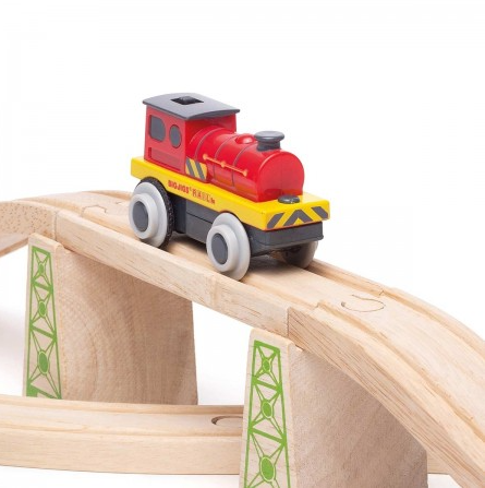 BigJigs Toys Rail Mighty Red Battery Engine Toy Trains & Train Sets