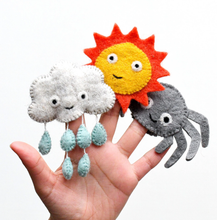 Load image into Gallery viewer, Tara Treasures Incy Wincy Spider Finger Puppet Set
