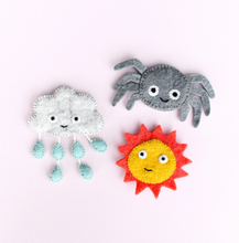 Load image into Gallery viewer, Tara Treasures Incy Wincy Spider Finger Puppet Set
