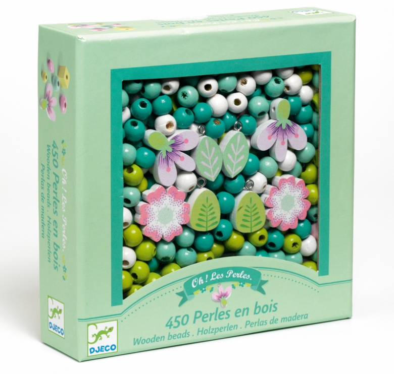 Djeco Leaves and Flowers Wooden Beads