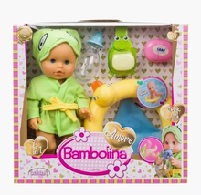 Load image into Gallery viewer, Bambolina 30cm Bath Baby Doll with Bath Set