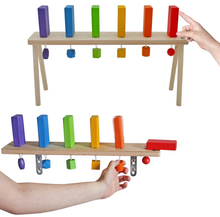 Load image into Gallery viewer, Meavia Wooden Falling Domino Wall / Stand Sensory Needs