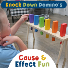 Load image into Gallery viewer, Meavia Wooden Falling Domino Wall / Stand Sensory Needs