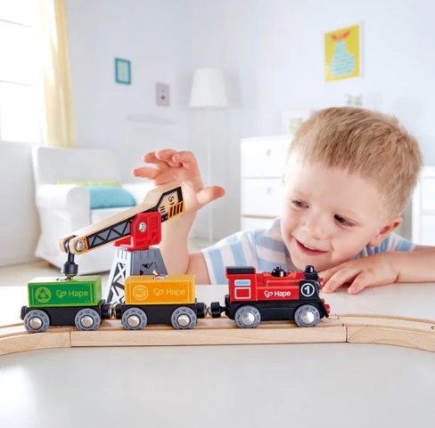 Hape Cargo Delivery Loop Train Set