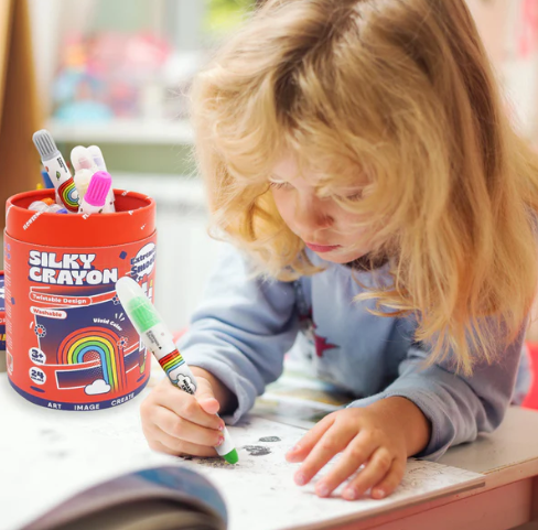 Flower Monaco Silky Crayons 6pc