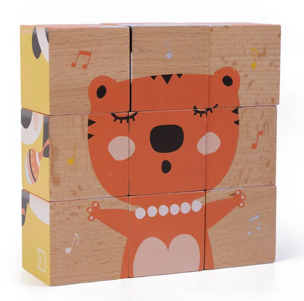EurekaKids Wild Animals Cubic Puzzle