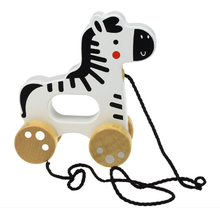 Load image into Gallery viewer, Tooky Toys My Forest Friends Pull Along Zebra Pull along