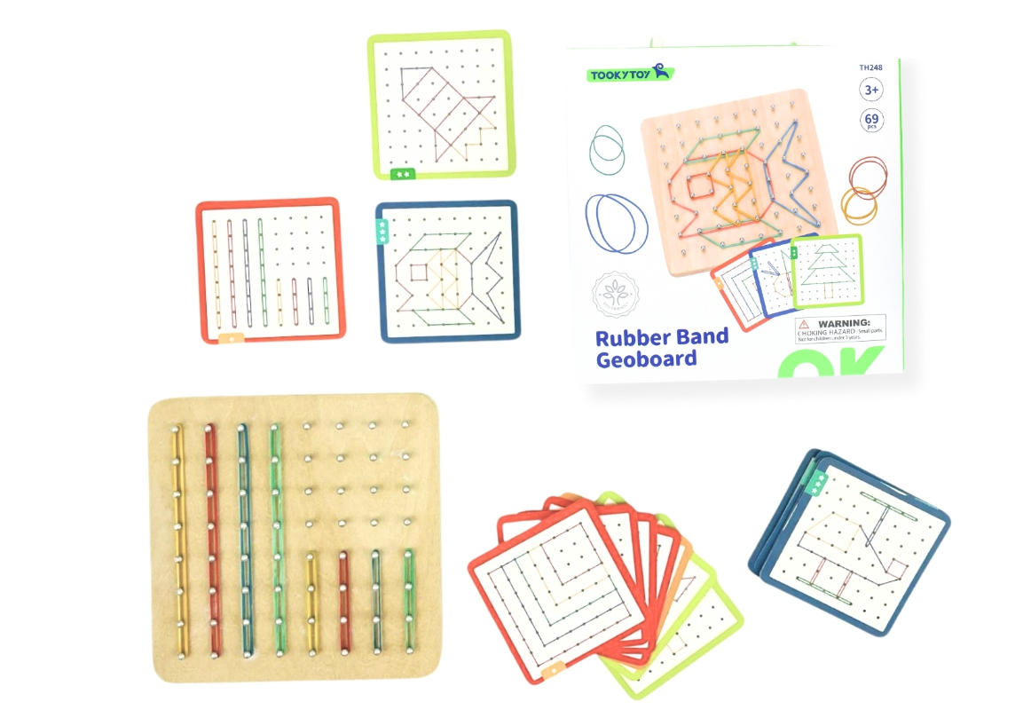 Tooky Toys Creative Rubber Band Geoboard Art & Craft