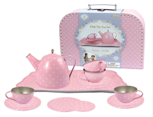 Load image into Gallery viewer, Kaper Kidz 15pc Pink Tin Tea Set tin toy
